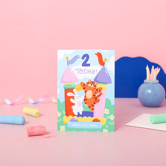 2nd Birthday Bouncy Castle Card