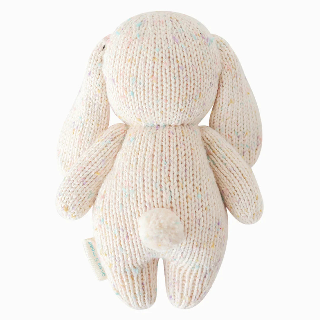Baby Bunny Confetti Hand-Knit Doll