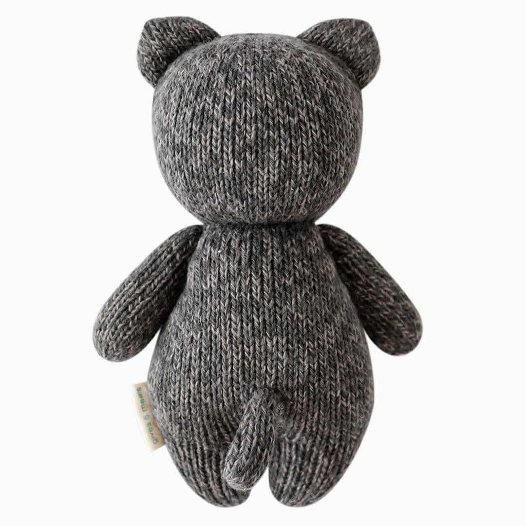 Baby Kitten Charcoal Hand-Knit Doll