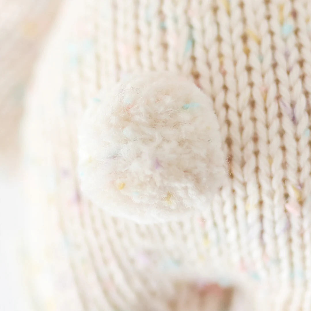 Baby Bunny Confetti Hand-Knit Doll