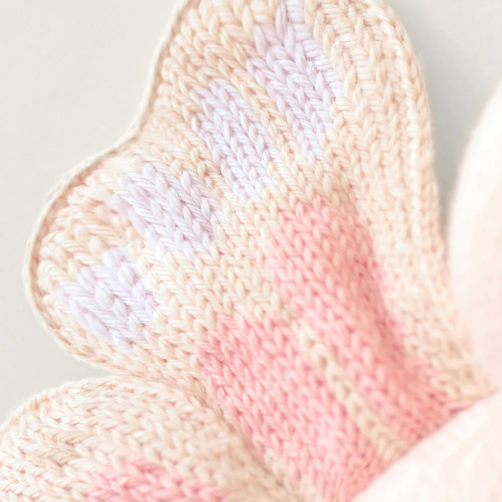 Baby Butterfly Petal Pink Hand-Knit Doll