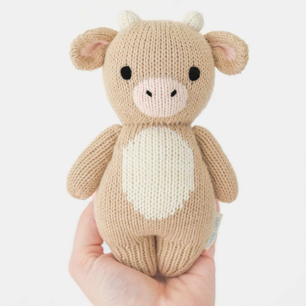 Baby Cow Jersey Hand-Knit Doll