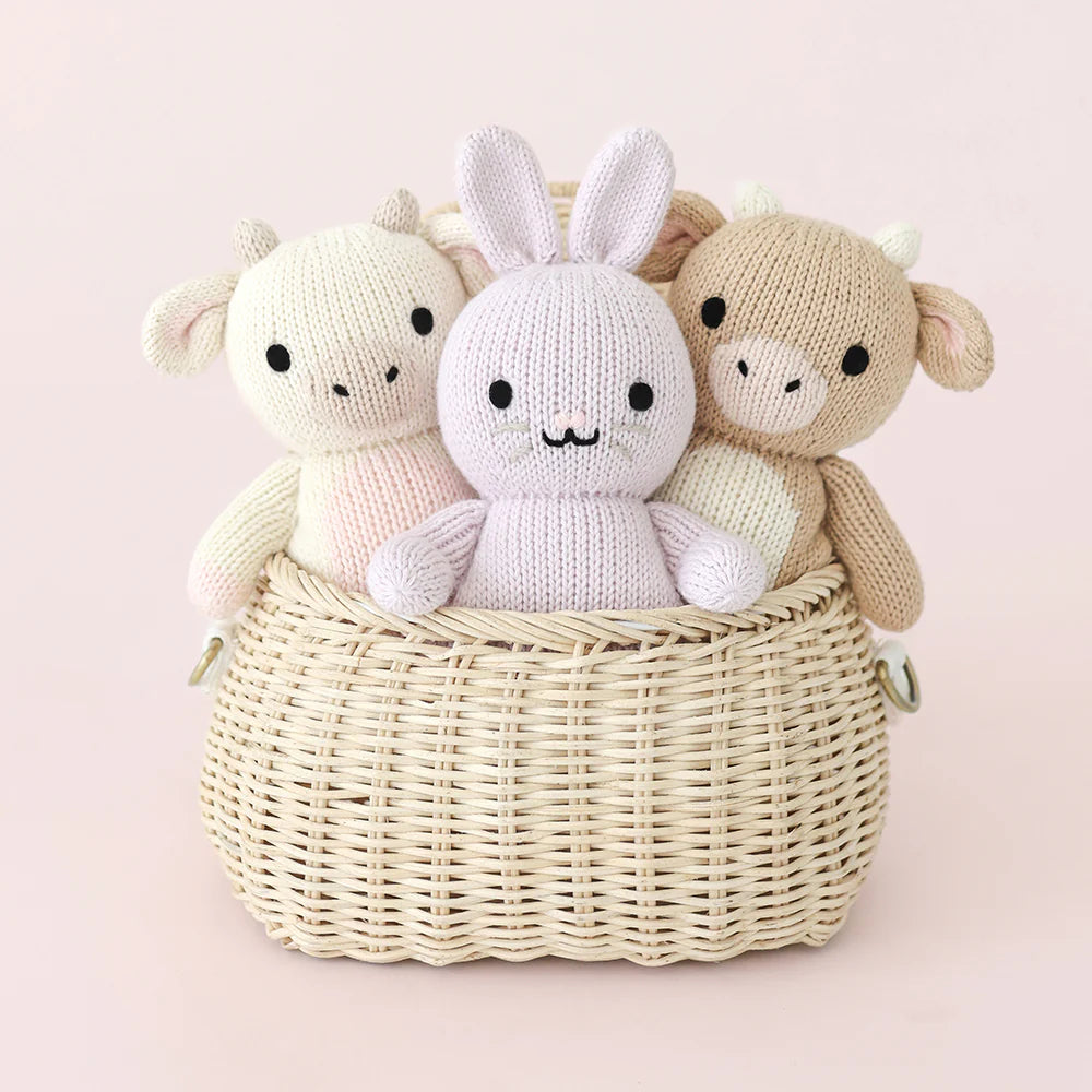 Baby Cow Jersey Hand-Knit Doll