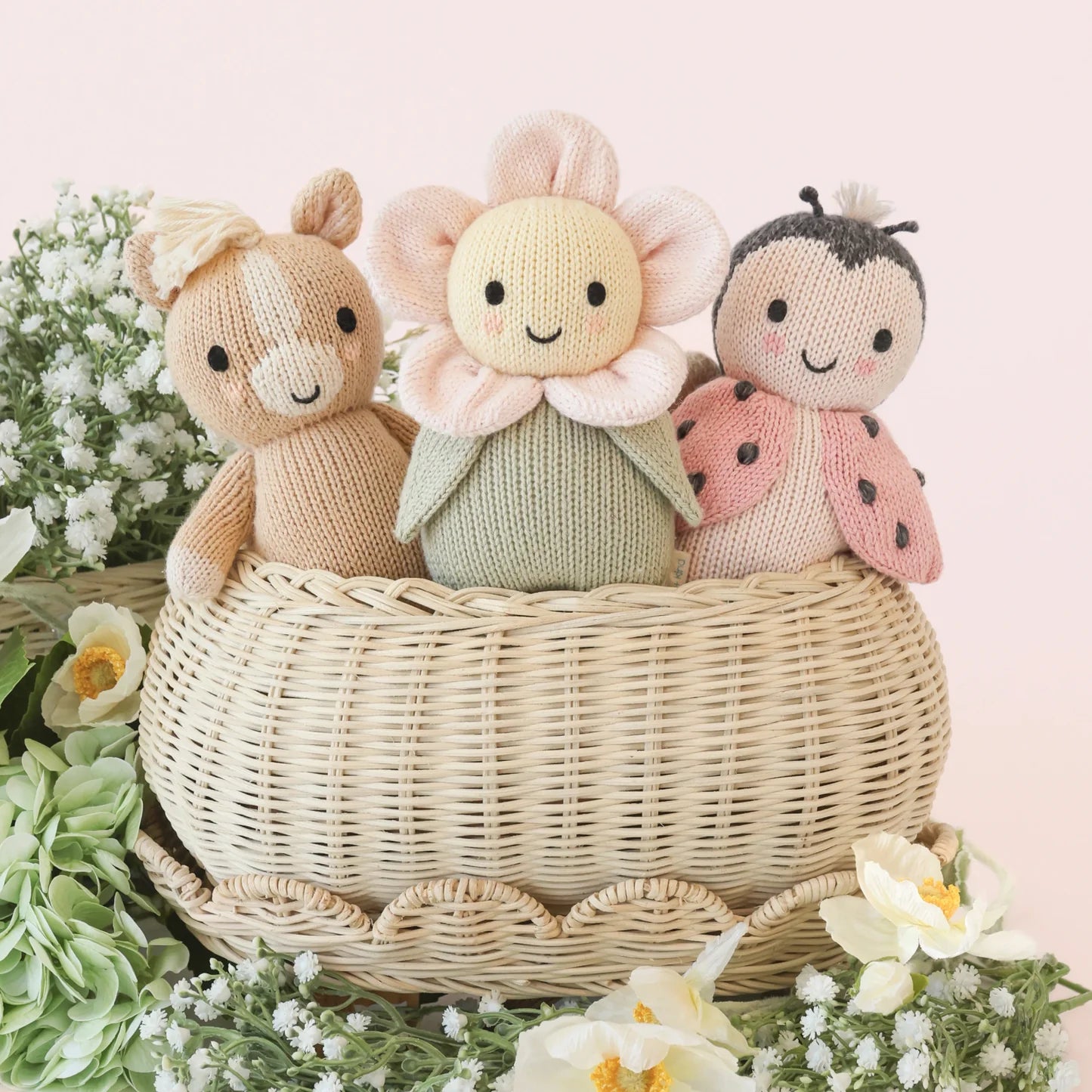Baby Ladybug Hand-Knit Doll