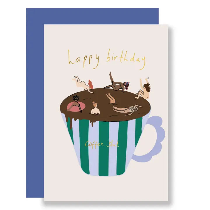 Coffee Slut Gold Foil Birthday Card