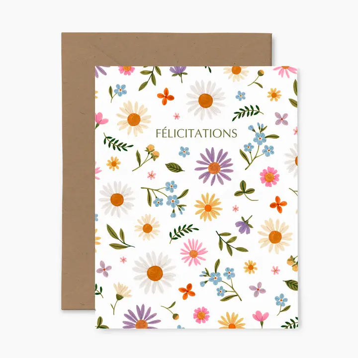Confettis "Felicitations" Greeting Card