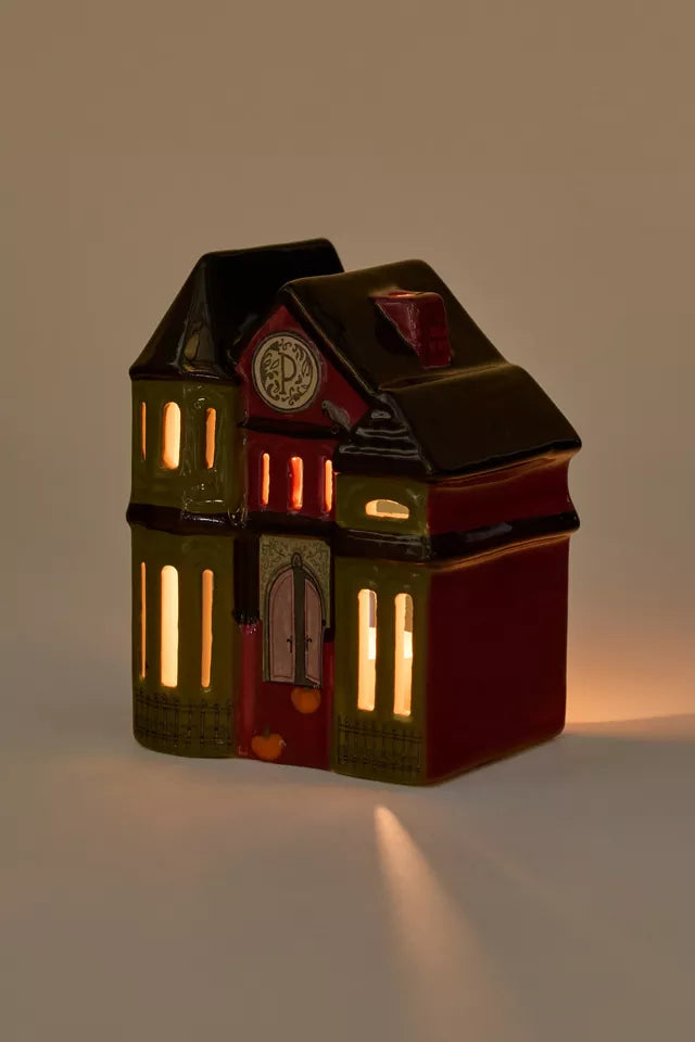 No. 08 Mystic Manor Style House Ceramic Incense + Tea Light Holder