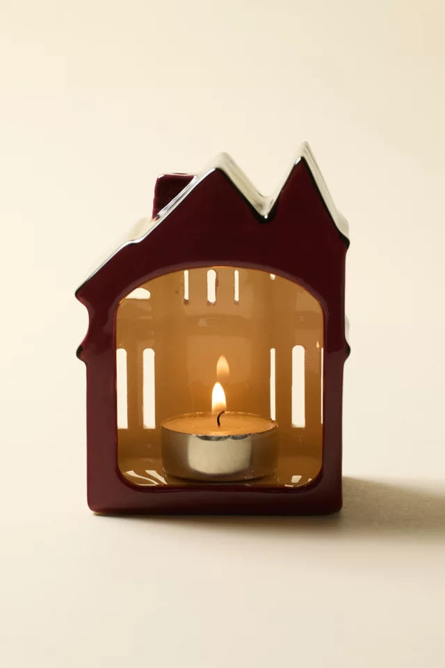 No. 08 Mystic Manor Style House Ceramic Incense + Tea Light Holder