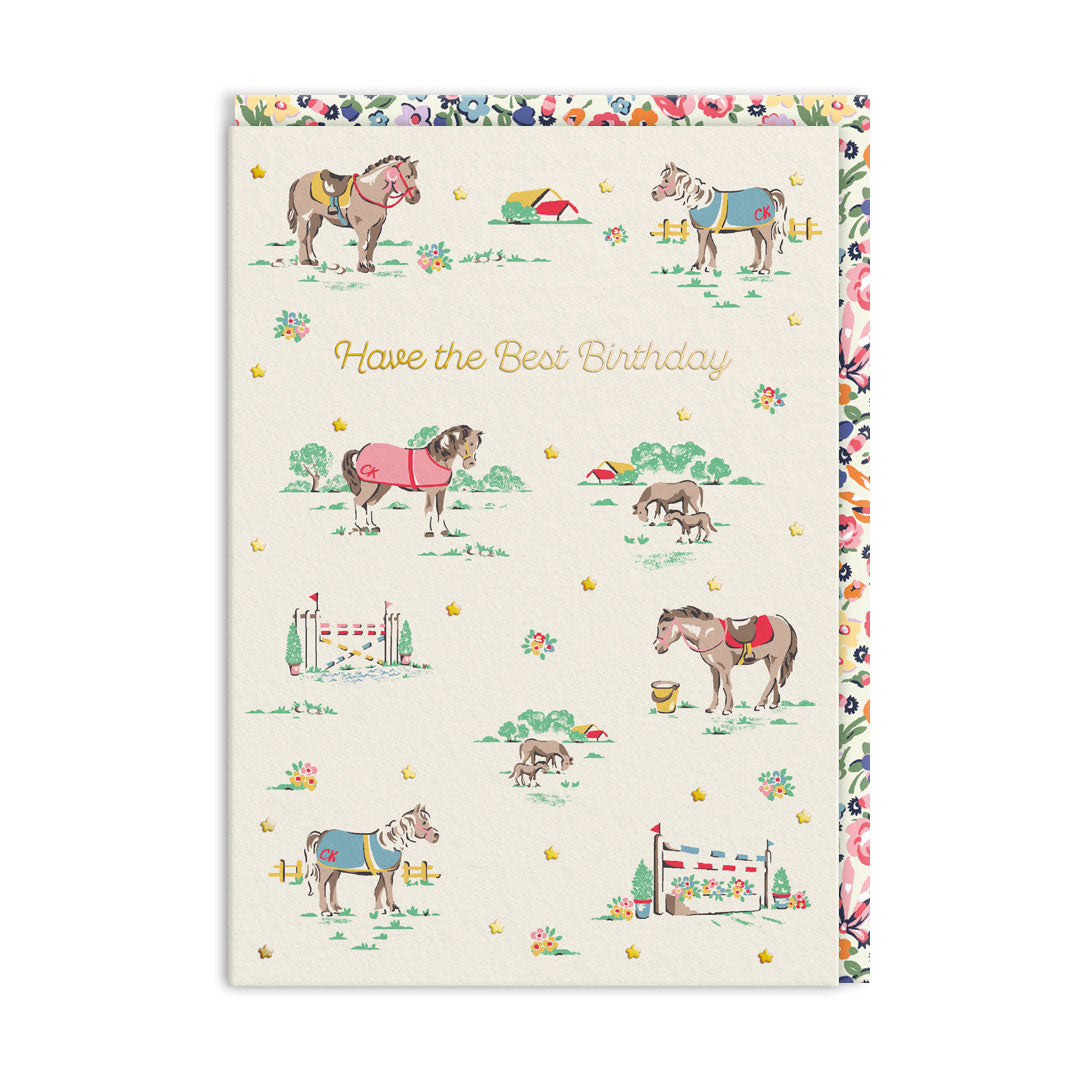 Best Birthday Ponies Greeting Card
