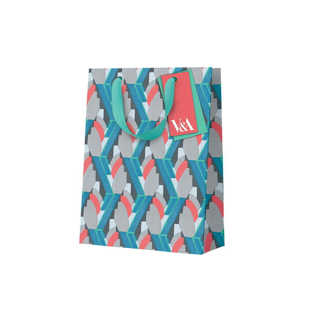 Playful Geometrics Deco Mint Gift Bag Small