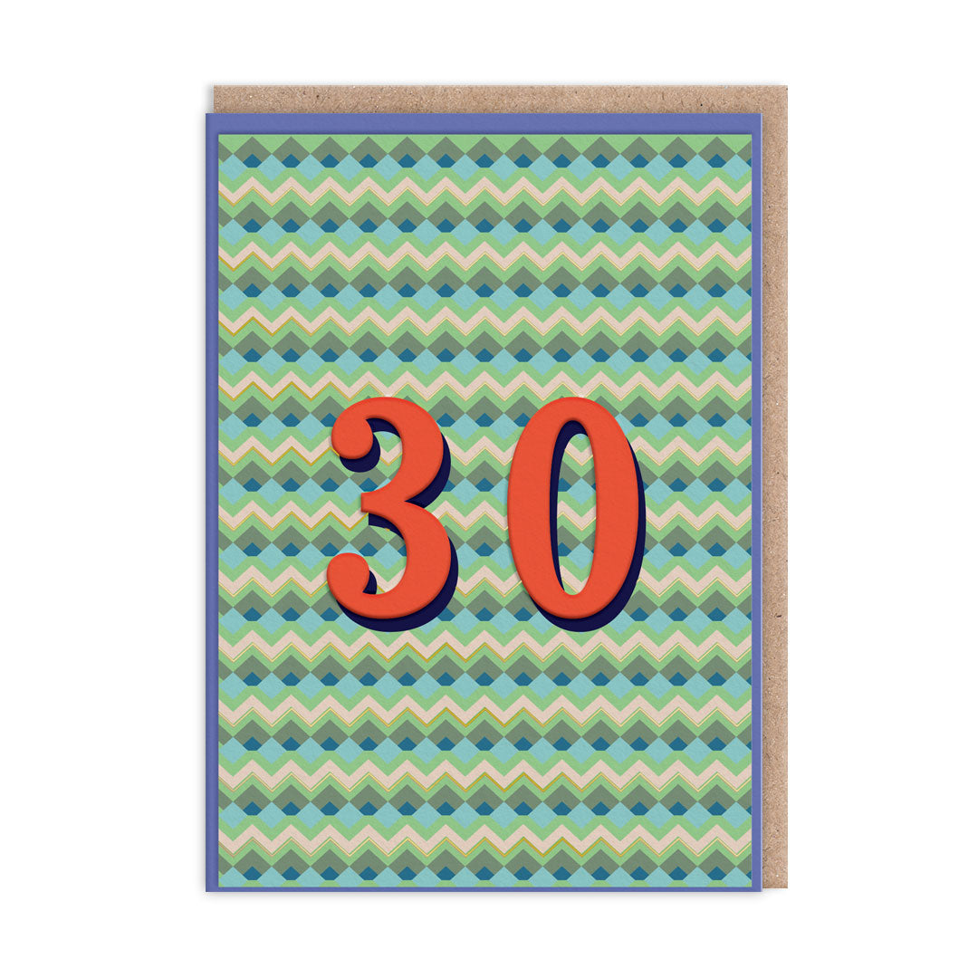 30 Geometric Birthday Card