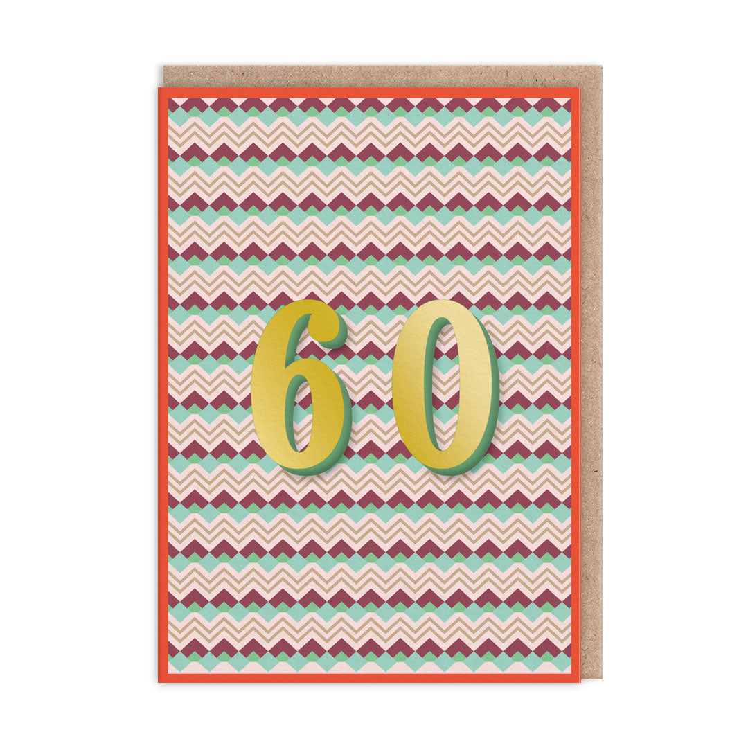 60 Geometric Birthday Card
