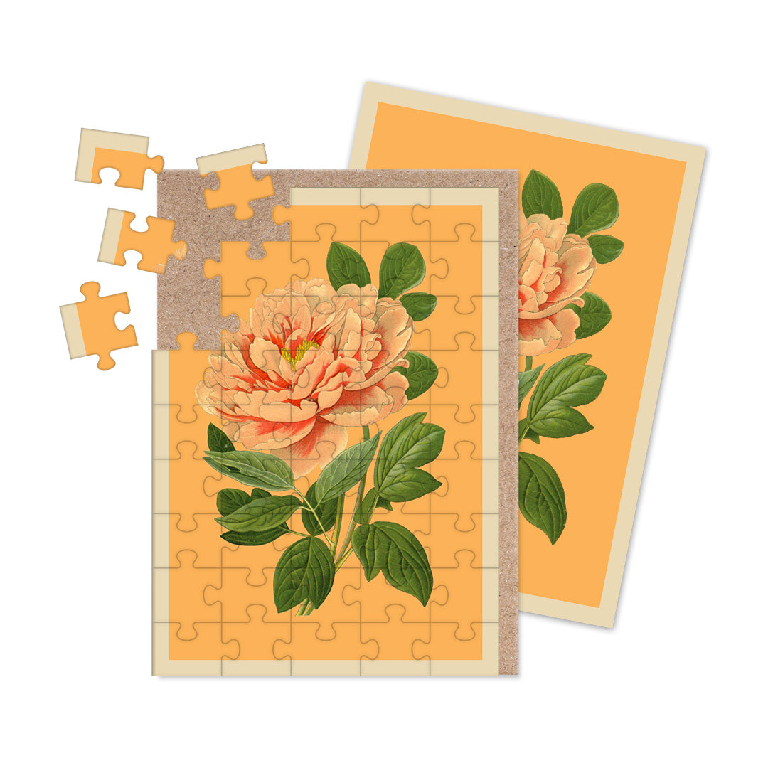 Tree Peony Jigsaw Greeting Card
