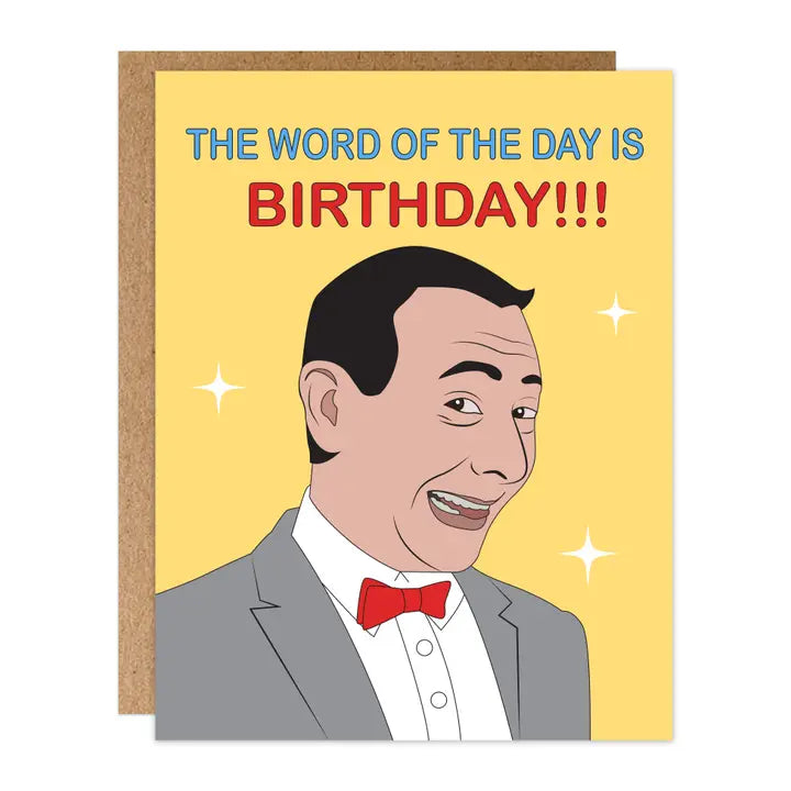 Pee-Wee Word of the Day Card