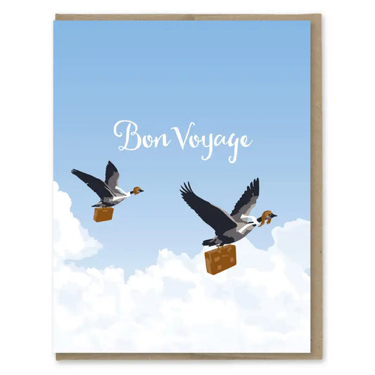 Bon Voyage Geese Card