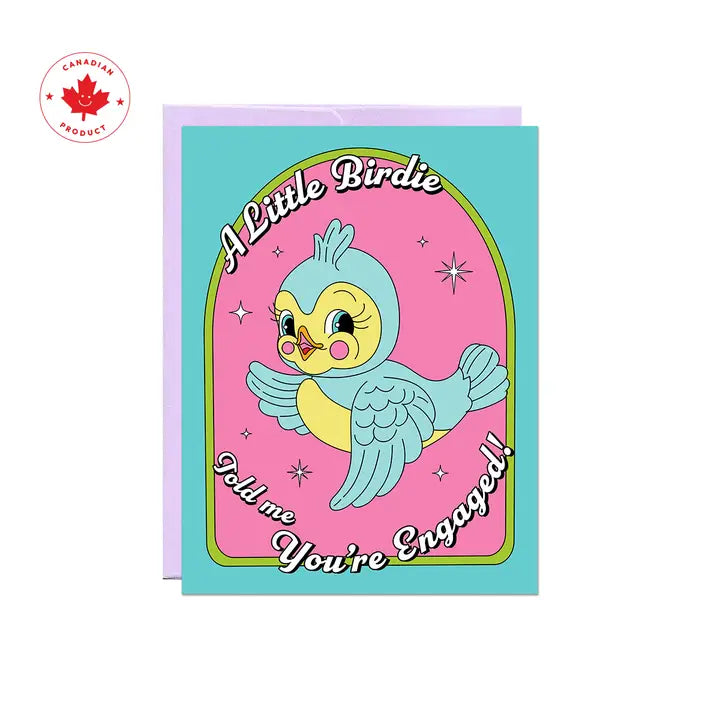 A Little Birdie Wedding Card