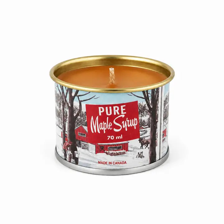 Mini Maple Syrup Cottonwick Tin Candle