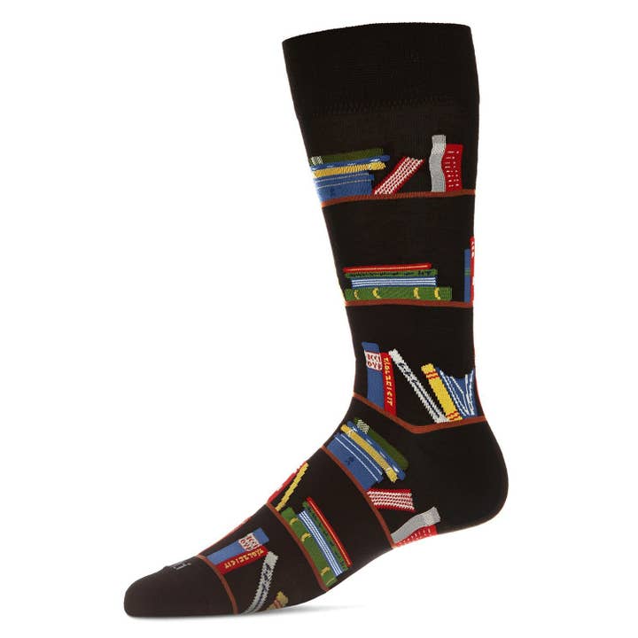 Men's Bamboo Crew SocksBlack Bookshelf