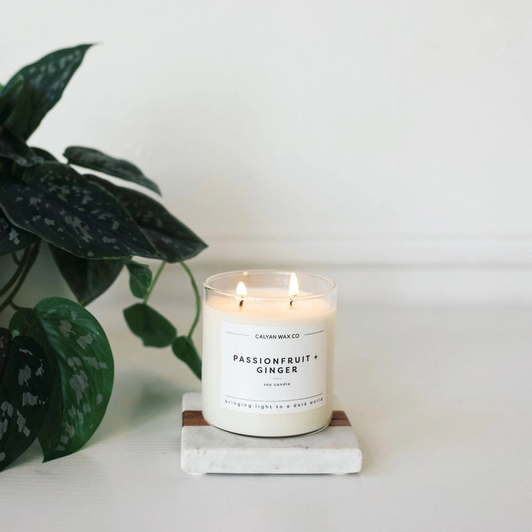 Glass Tumbler Soy Candle Passionfruit + Ginger