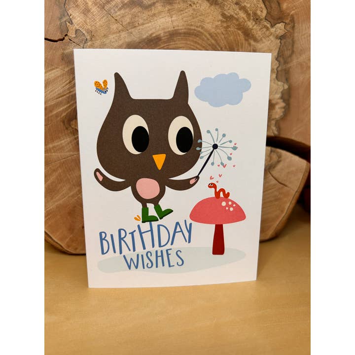 Happy Birthday Owl Wishes Card