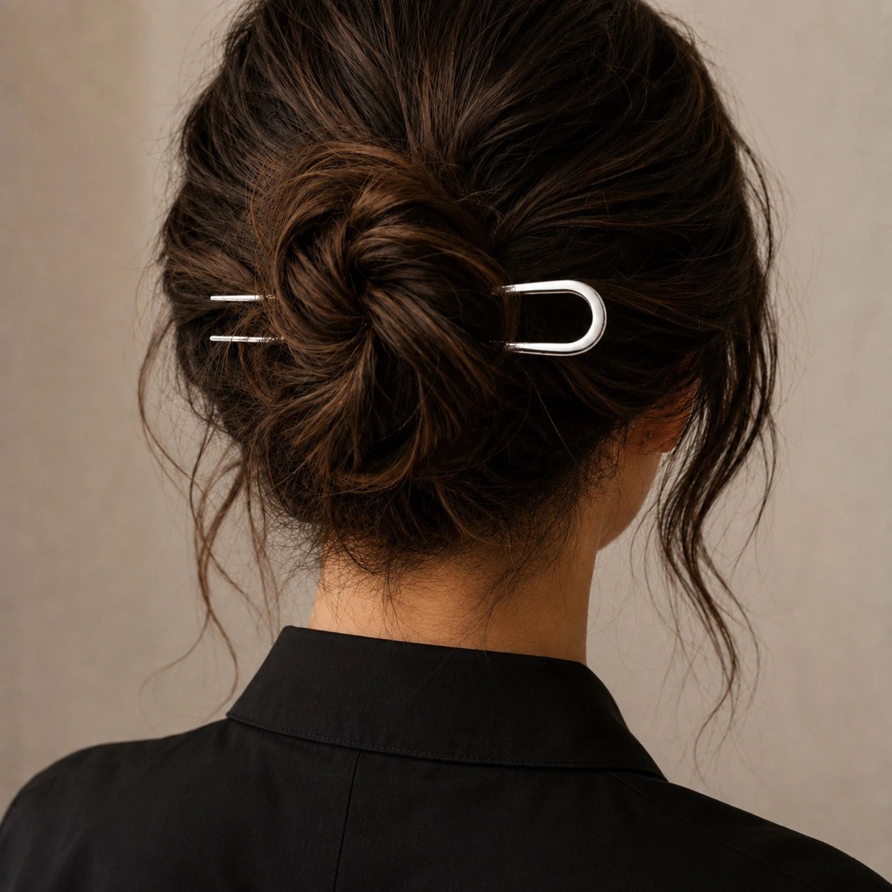 Lydia French Hair Pin Silver