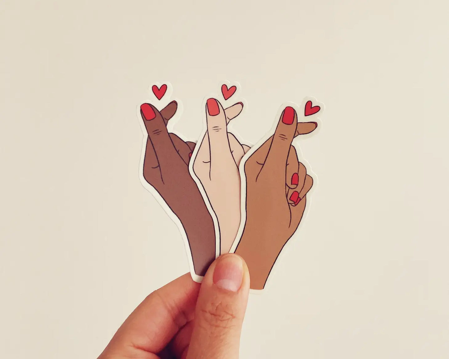 Finger Hearts Sticker