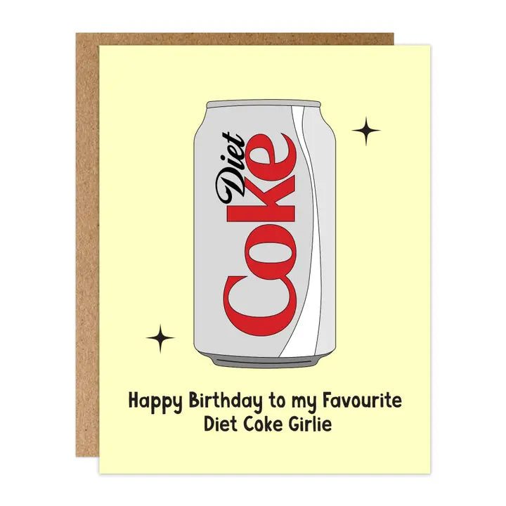 Diet Coke Girlie Card
