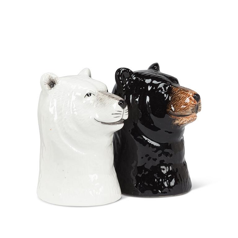 Black Bear & Polar Bear Salt & Pepper Shakers