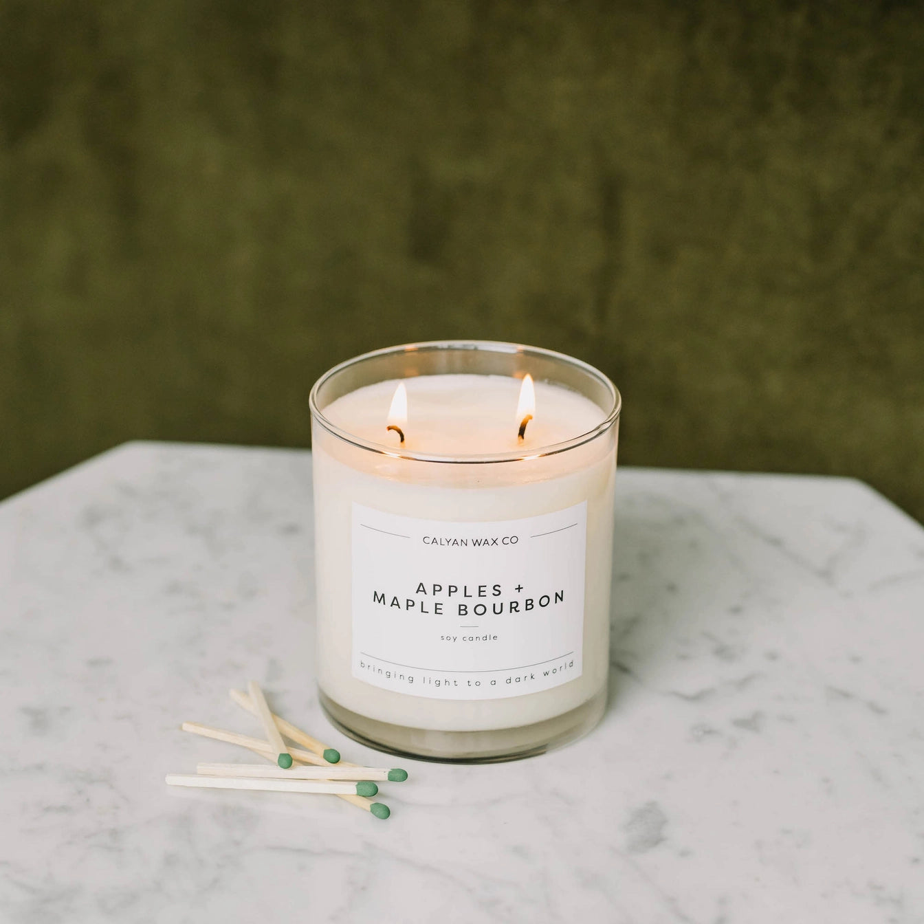 Glass Tumbler Soy Candle Apples + Maple Bourbon