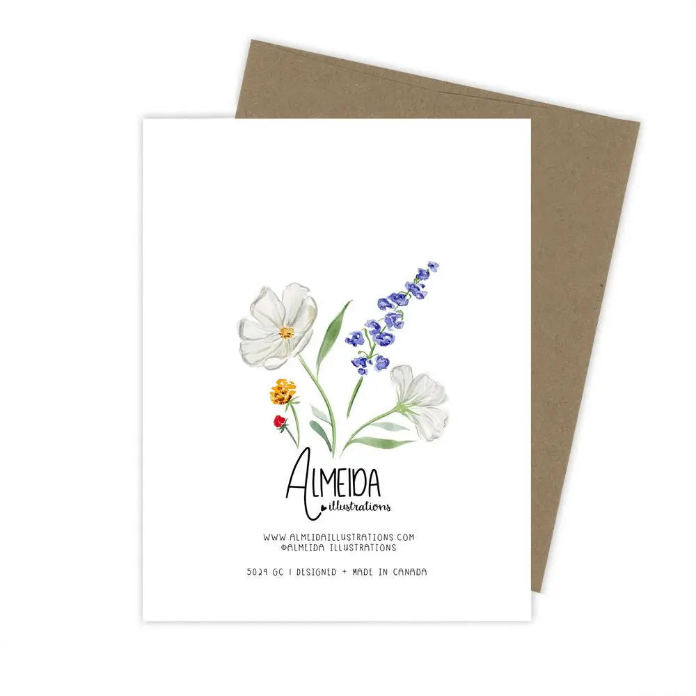 Welcome Sweet Baby Florals Card