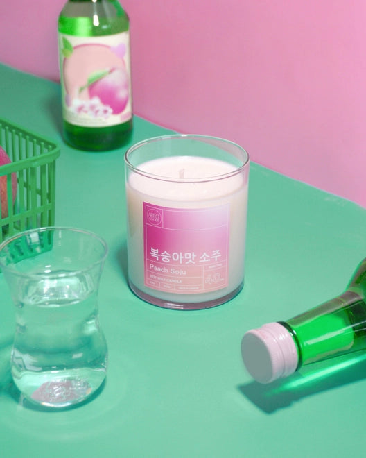 Peach Soju Scented Soy Wax Blend Candle