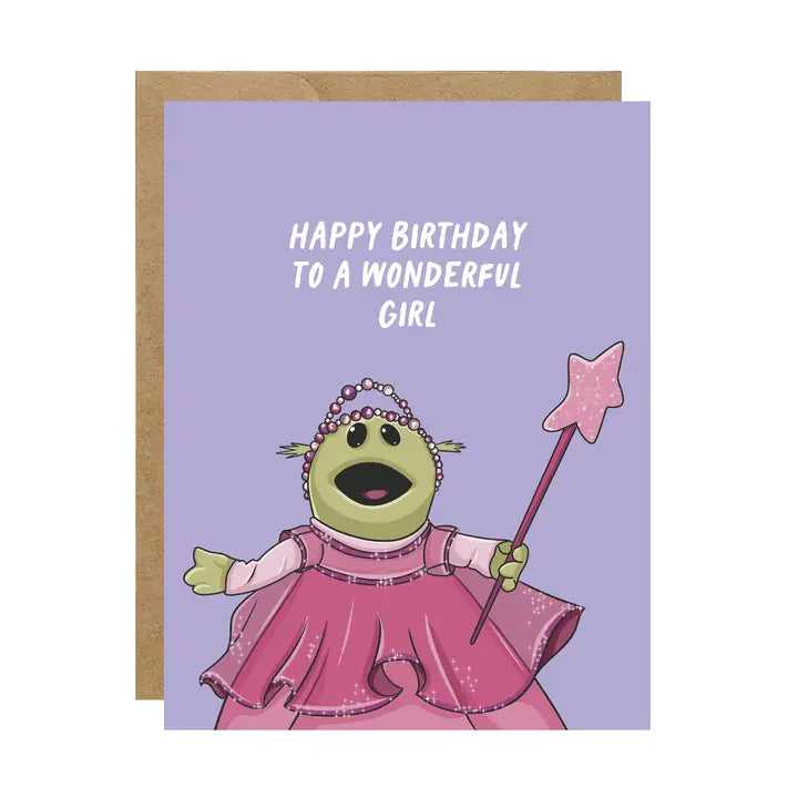 Happy Birthday To A Wonderful Girl 90's Pop Culture Card
