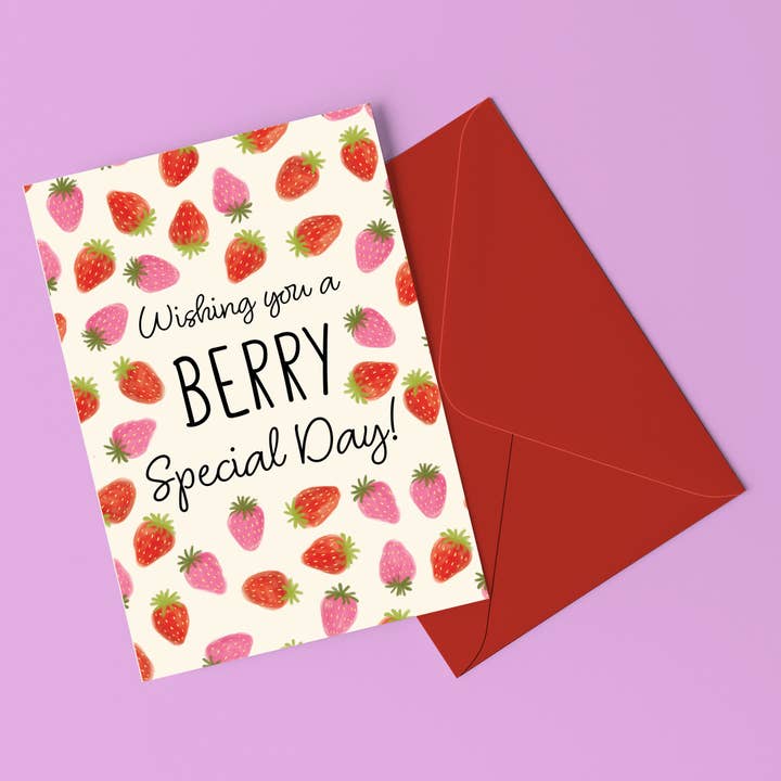 Strawberry Special Day Birthday Card