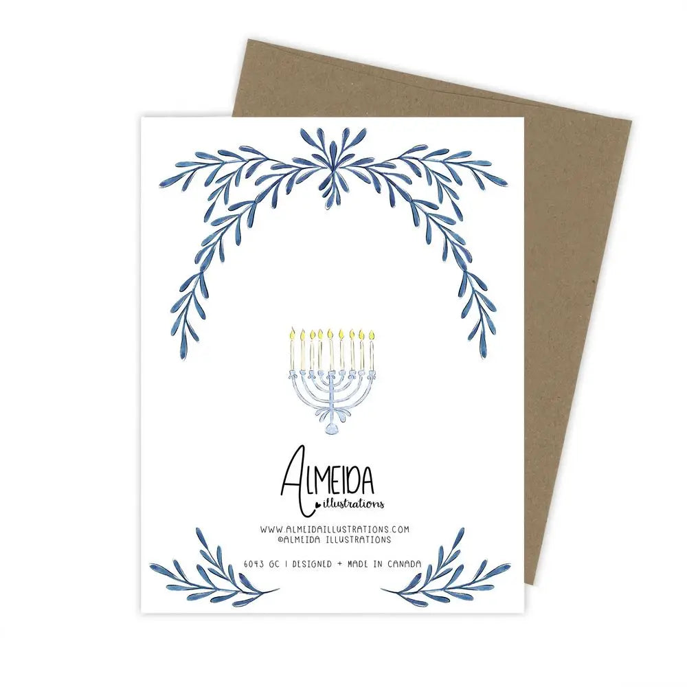 The Menorah Hanukkah Holiday Greeting Card