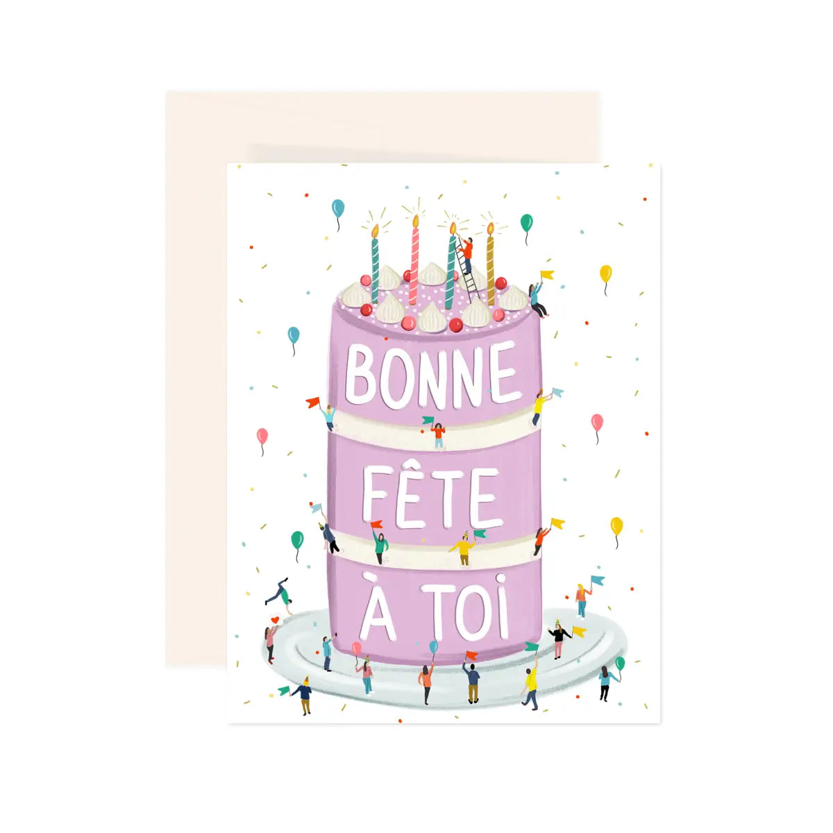 Bonne Fete Cake Card