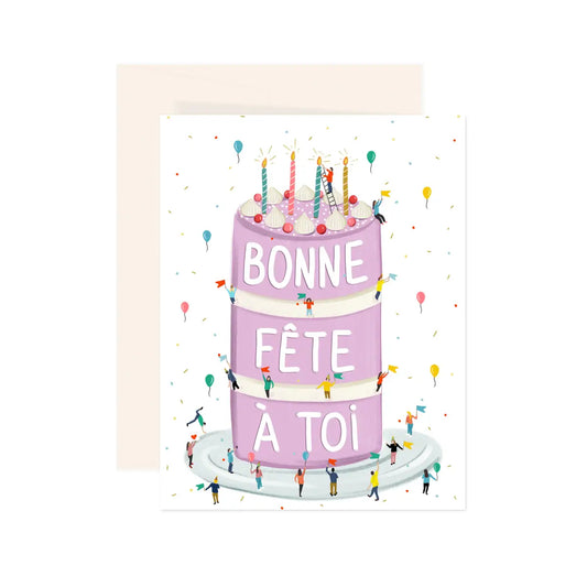 Bonne Fete Cake Card