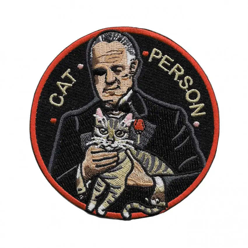 #125 Godfather Cat Person Stick-On Patch