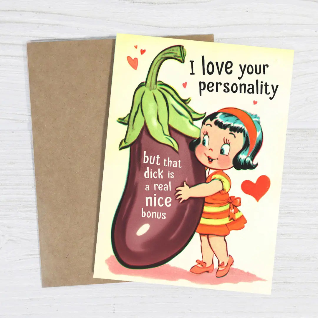 I Love Your Personality Funny Romantic Valentine Card