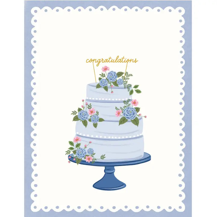 Congrats Wedding Cake Card