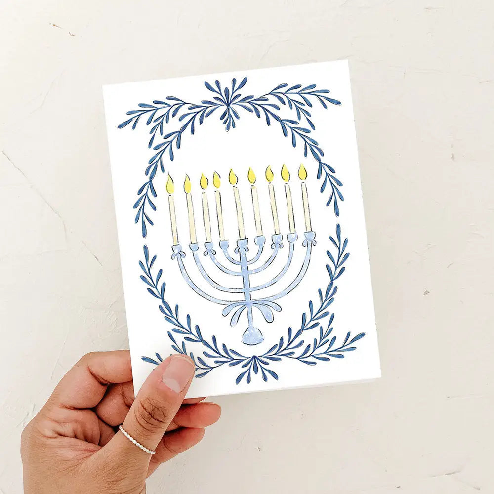 The Menorah Hanukkah Holiday Greeting Card