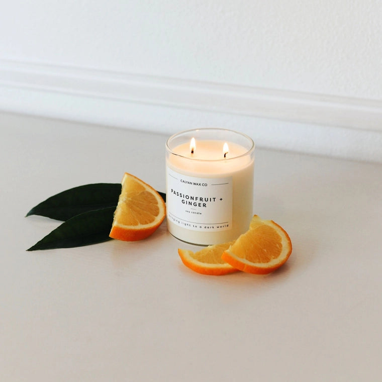 Glass Tumbler Soy Candle Passionfruit + Ginger
