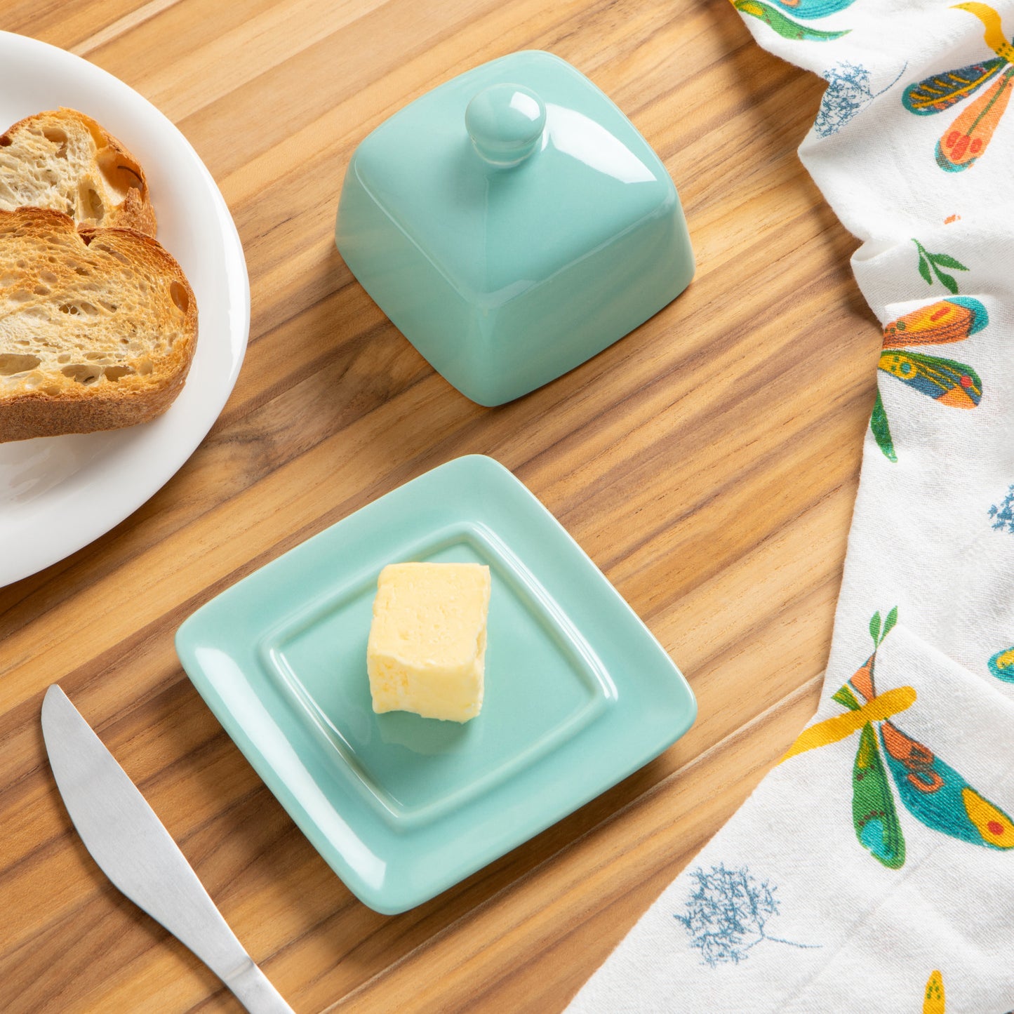 Butter Dish Square Eggshell
