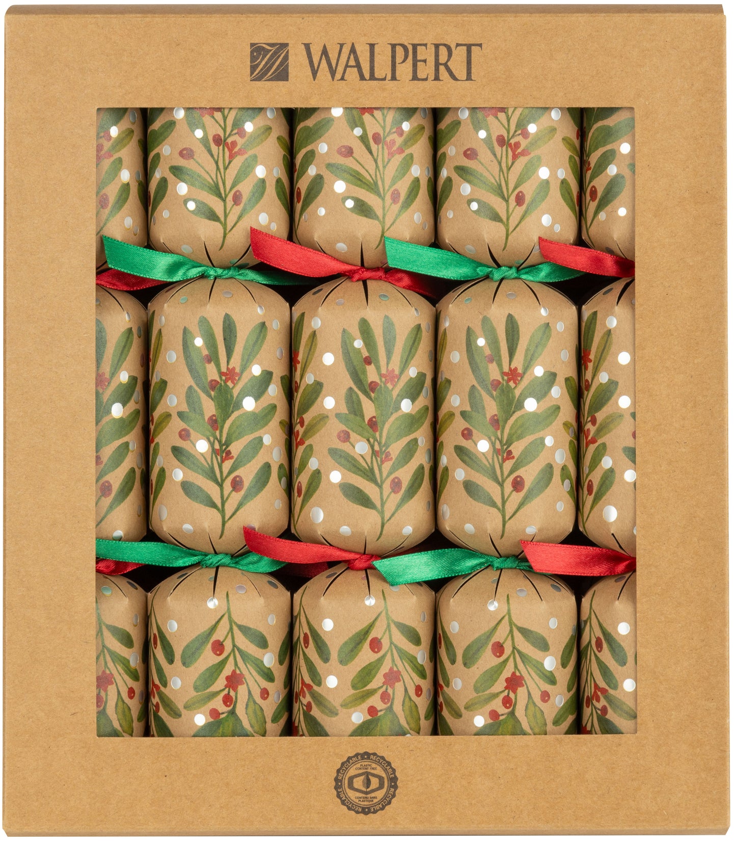 Branches & Berries On Kraft Christmas Cracker