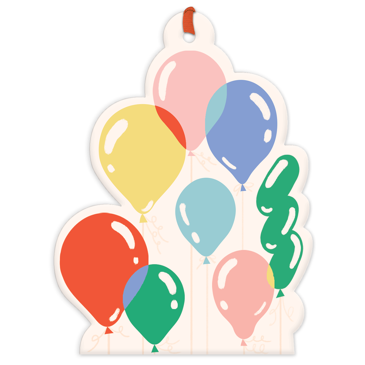Birthday Balloons Gift Tag