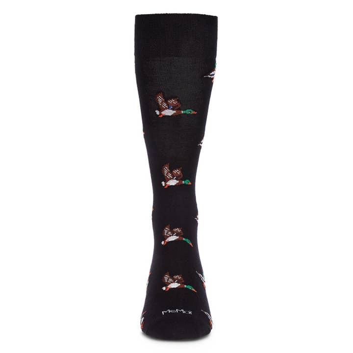 Men's Bamboo Crew Socks Black Duck Season