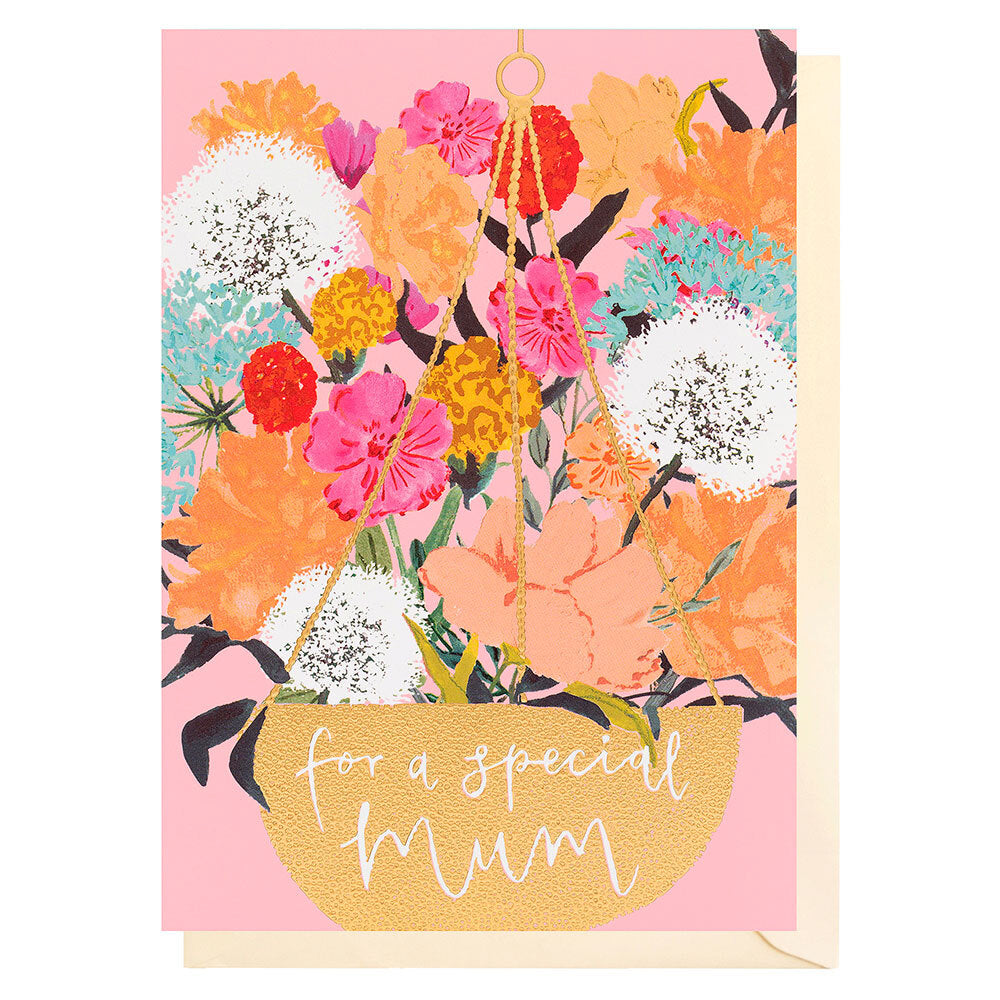 Mum Hanging Basket Card