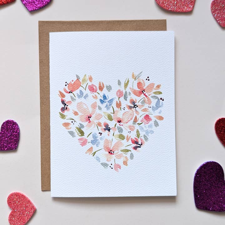 Heart Of Flowers Card