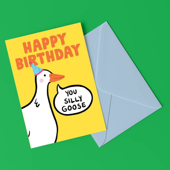 Happy Birthday Silly Goose Funny Birthday Card
