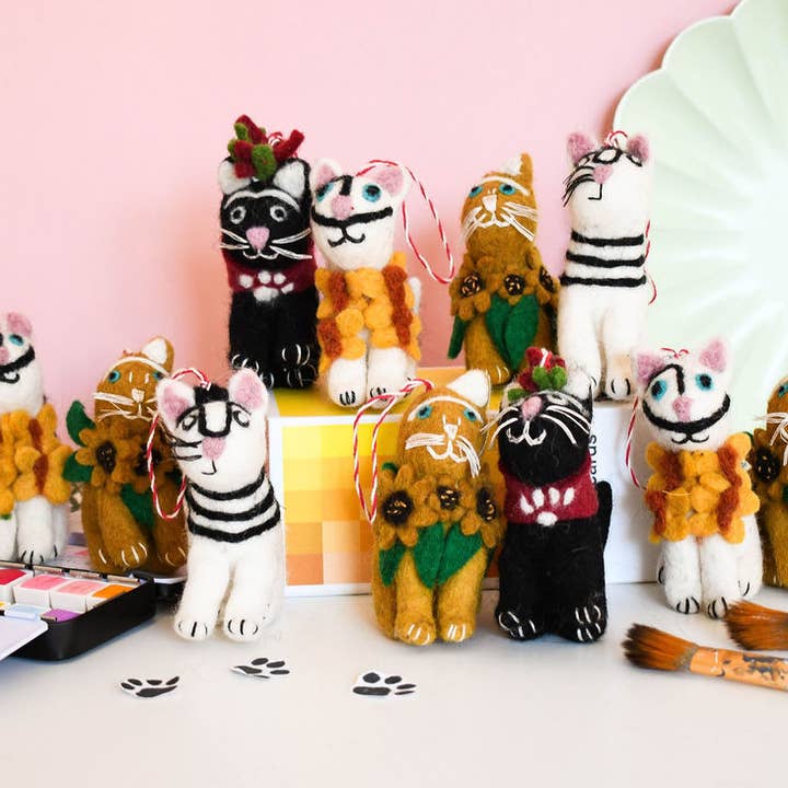 Salvador Catli Art Cat Felt Decoration