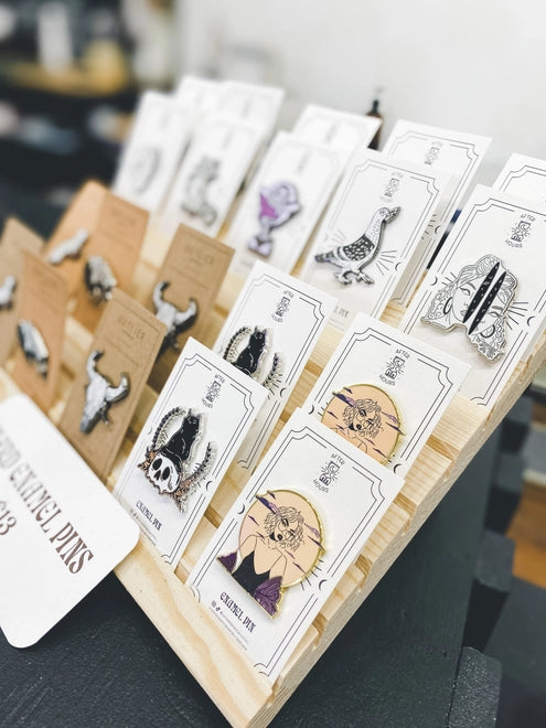 @12 Superstitious (Black Cat) Hard Enamel Pin